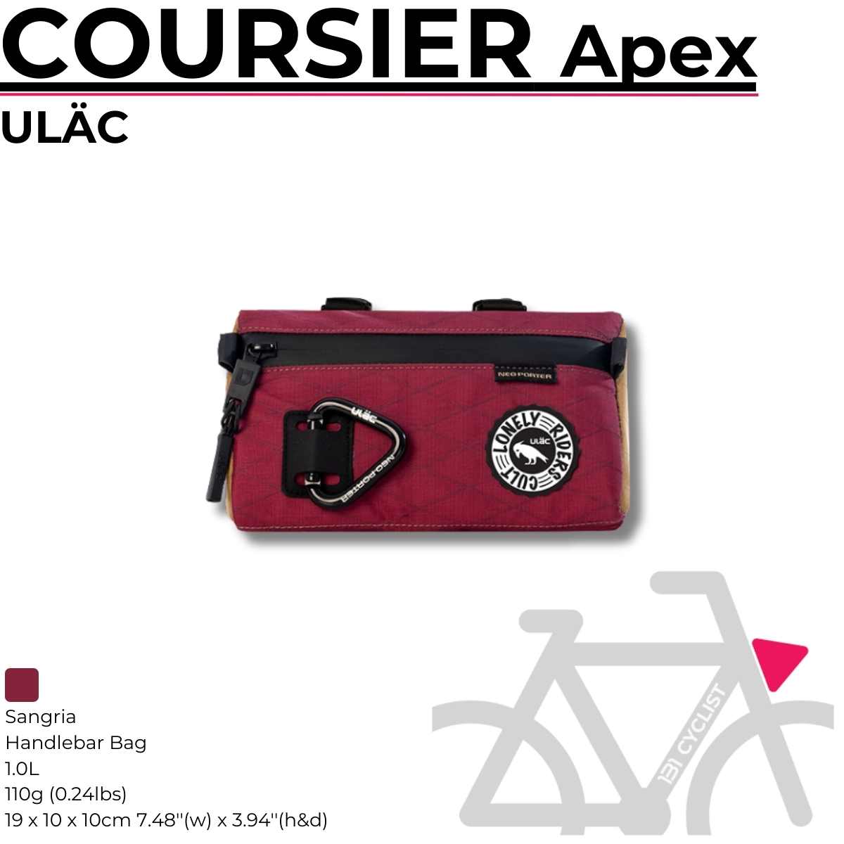 ULÄC / Handlebar Bag / COURSIER 1.0L