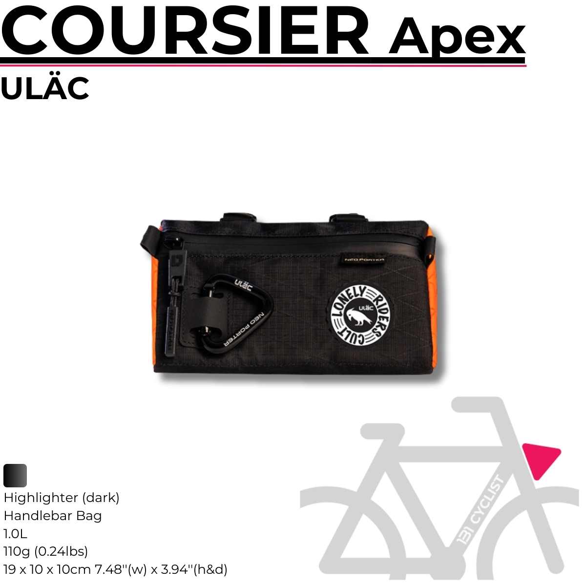 ULÄC / Handlebar Bag / COURSIER 1.0L