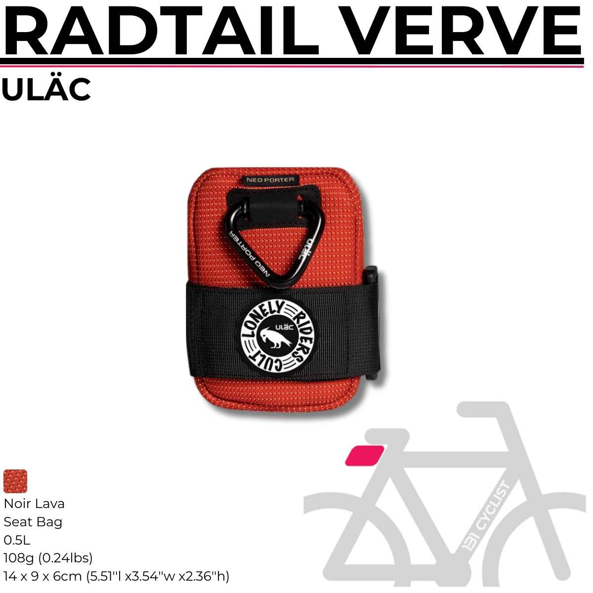 ULÄC / Seat Bag / Radtail Verve 0.5L