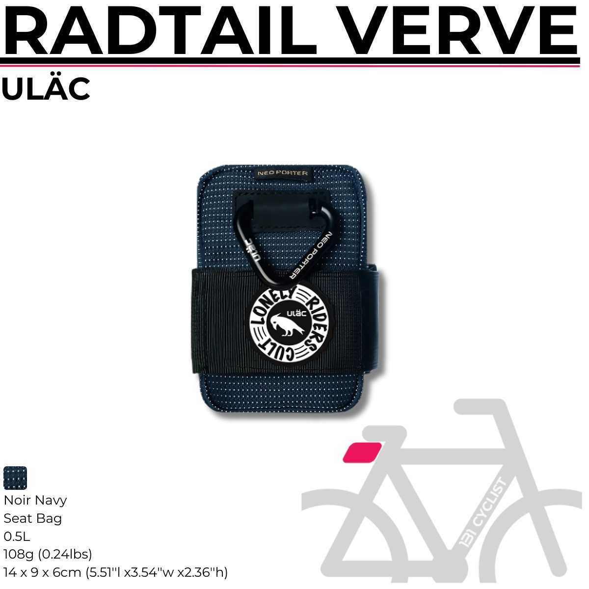 ULÄC / Seat Bag / Radtail Verve 0.5L