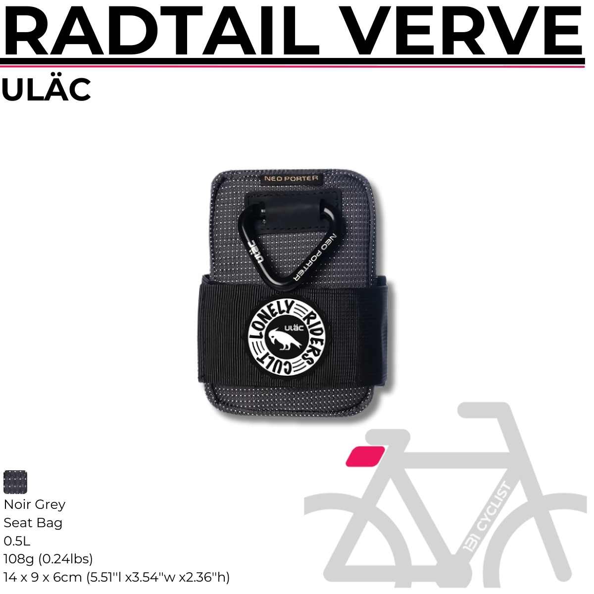 ULÄC / Seat Bag / Radtail Verve 0.5L