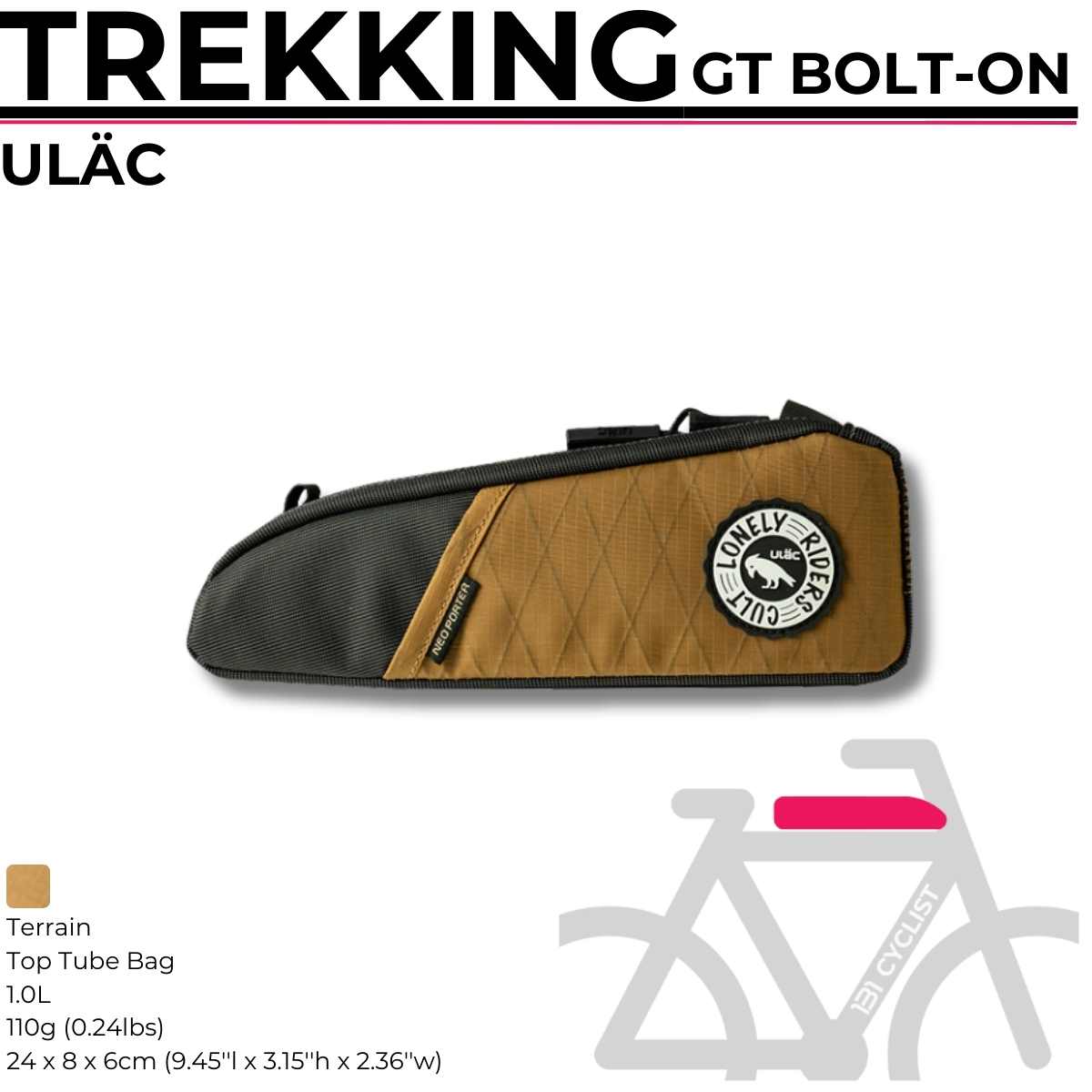 ULÄC / Top Tube Bag / TREKKING GT-Bolt 1.0L