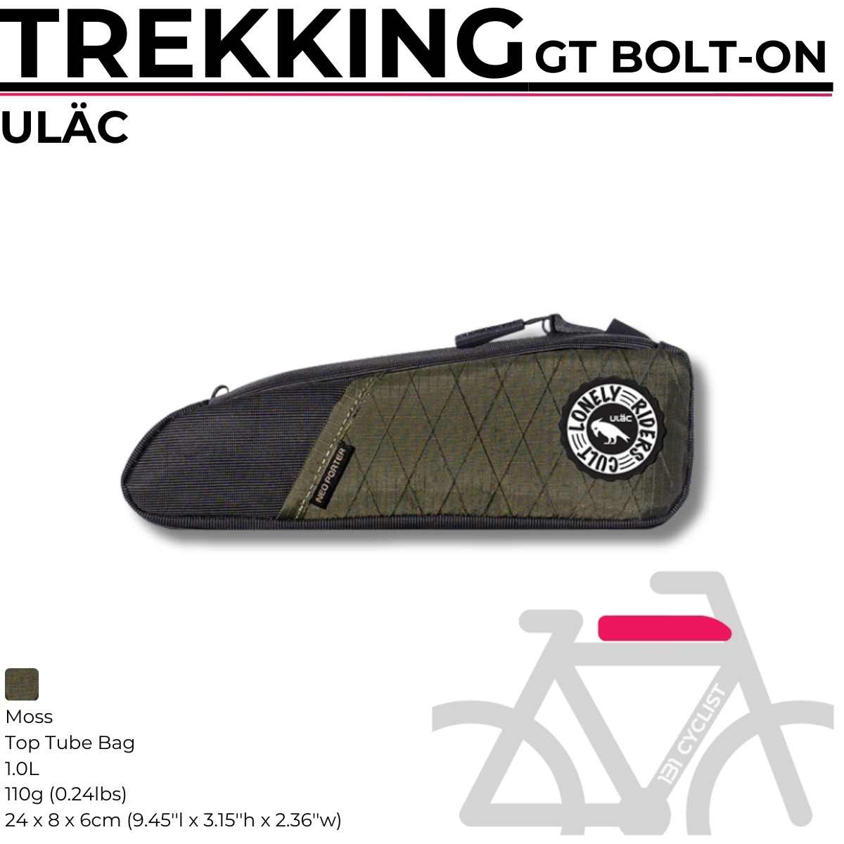 ULÄC / Top Tube Bag / TREKKING GT-Bolt 1.0L